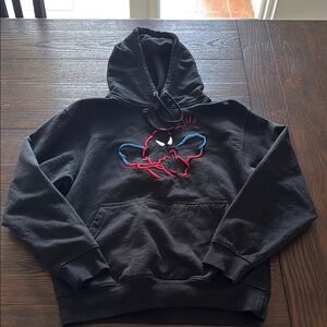 Marvel Black Hoodie with Red and Blue Design